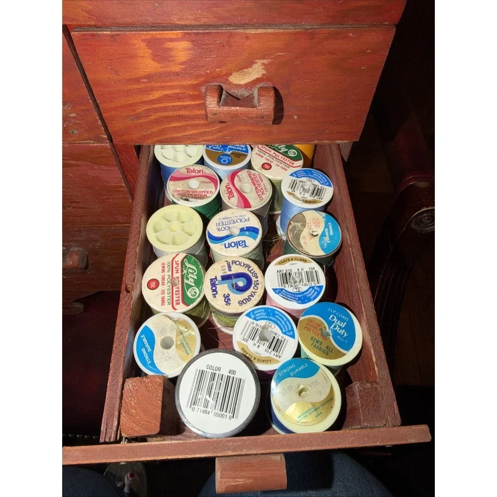 Primitive Antique 5 Drawer Parts Seed Thread Cabinet Apothecary Chest Handmade